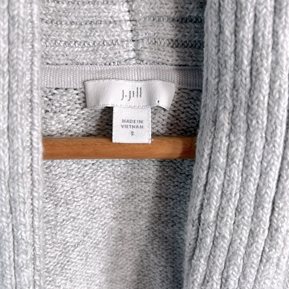 J Jill Grey Cardigan Sweater size S - Picture 2 of 8